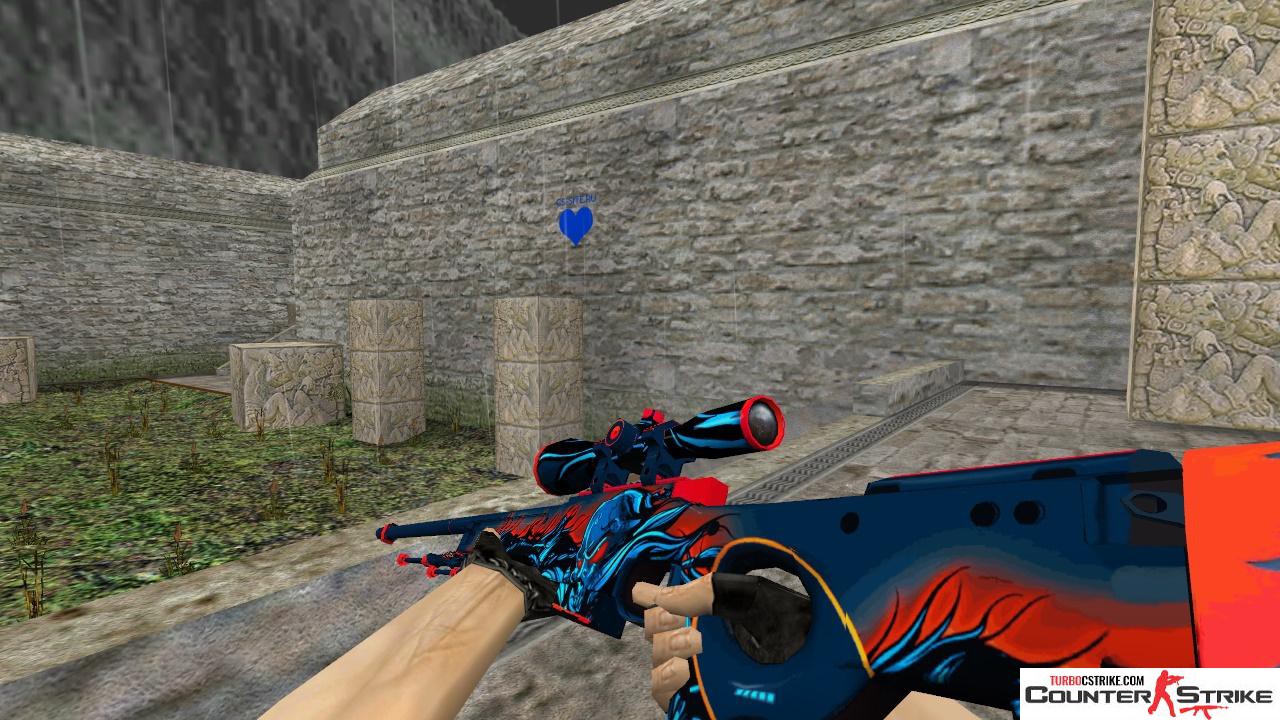 Модель HD AWP «Volcano» с анимацией осмотра для CS 1.6