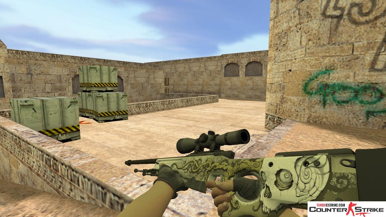 Модель HD AWP «Worm God» с анимацией осмотра для CS 1.6