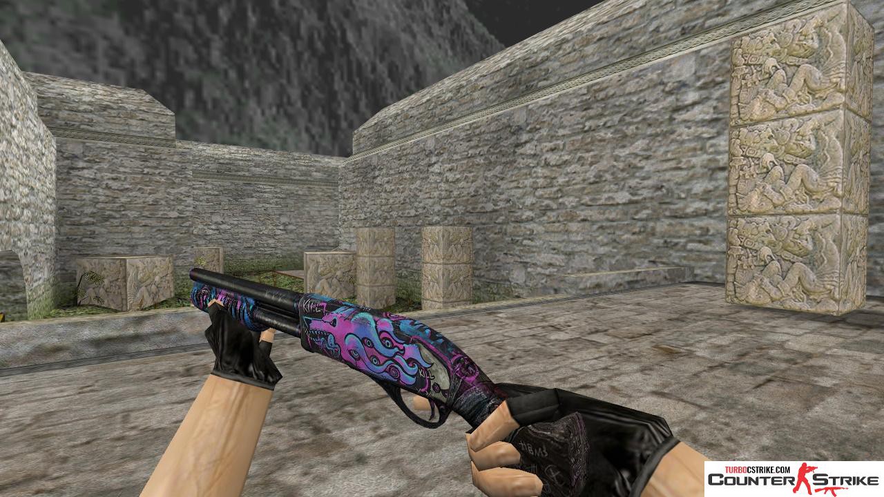 Модель HD Sawed-Off «Fever Dream» с анимацией осмотра для CS 1.6