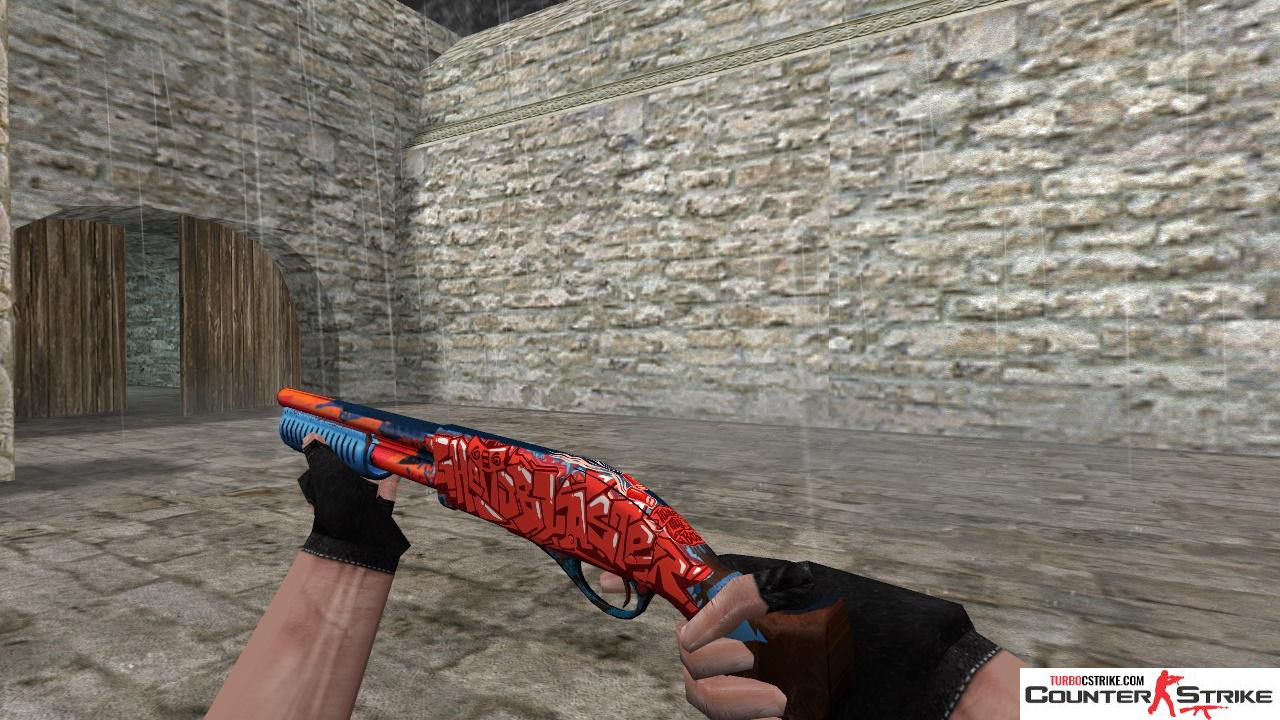 Модель HD Sawed-Off «Ghetto Blaster Blue Magic» для CS 1.6
