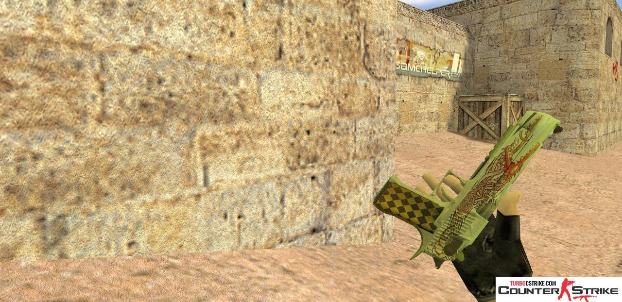 Модель Deagle «Dragon Lore» с анимацией осмотра для CS 1.6