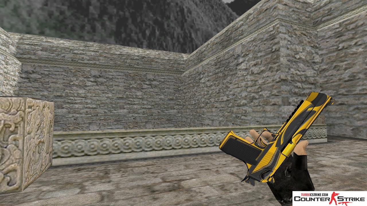 Модель HD Deagle «Yellow Jacket» с анимацией осмотра для CS 1.6