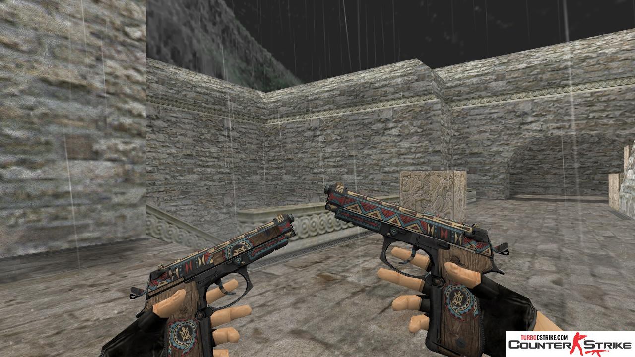 Модель HD Dual Berettas «Tribal Sky» для CS 1.6