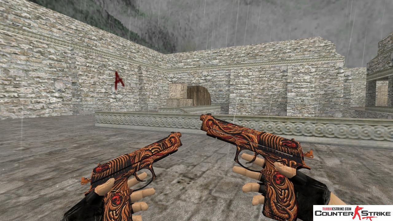 Модель HD Dual Elites «DeadWood» с анимацией осмотра для CS 1.6