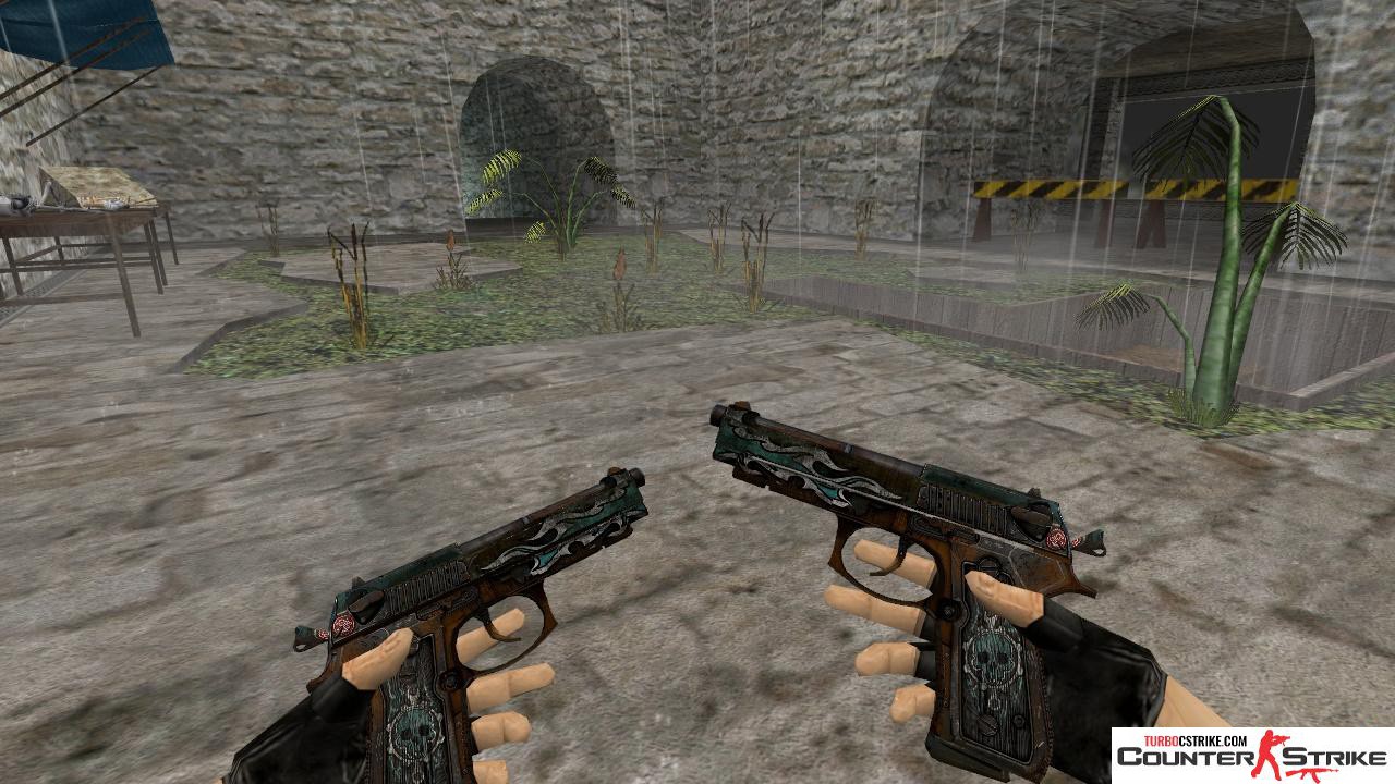 Модель HD Dual Elites «Road Warrior» с анимацией осмотра для CS 1.6