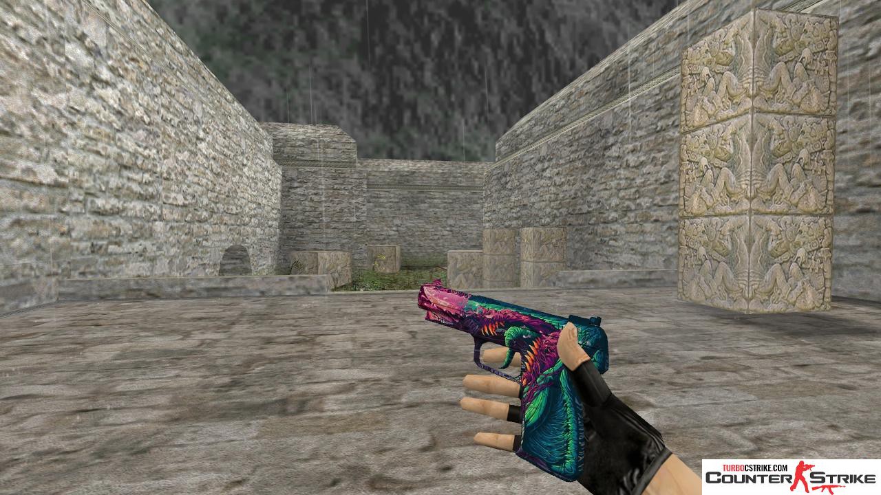 Модель Five-Seven «Hyper Beast» с анимацией осмотра для CS 1.6