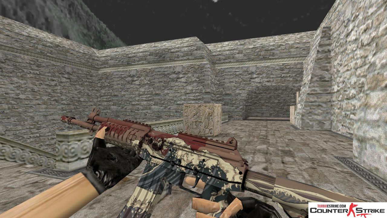 Модель HD Galil «Crimson Tsunami» с анимацией осмотра для CS 1.6