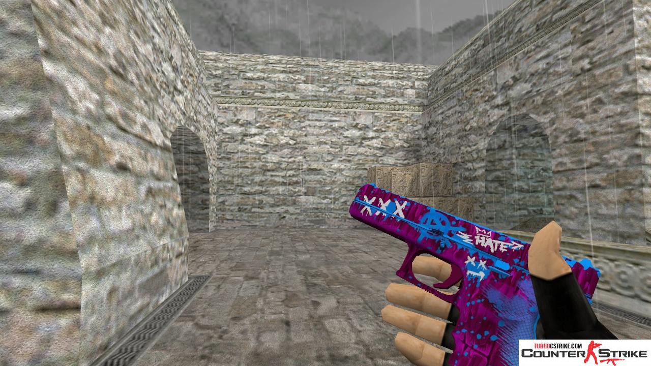 Модель HD Glock «Riot» с анимацией осмотра для CS 1.6