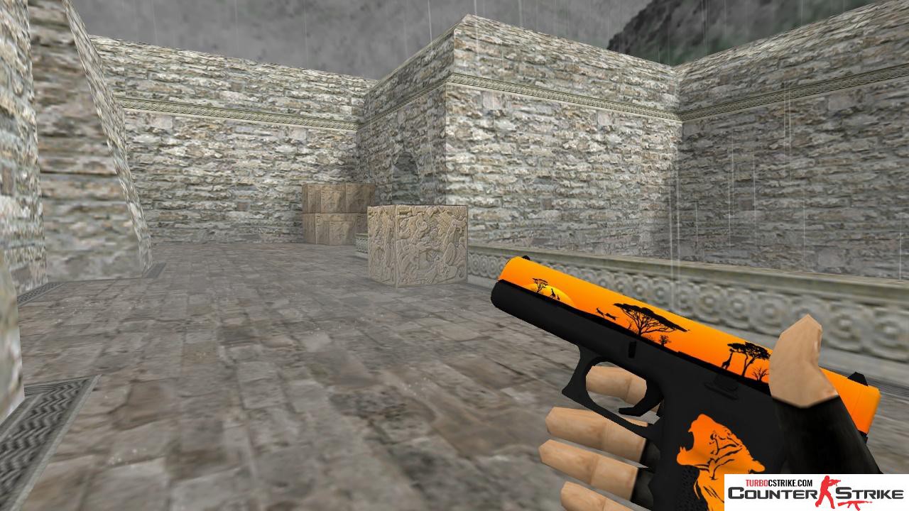 Модель HD Glock «Safari» с анимацией осмотра для CS 1.6