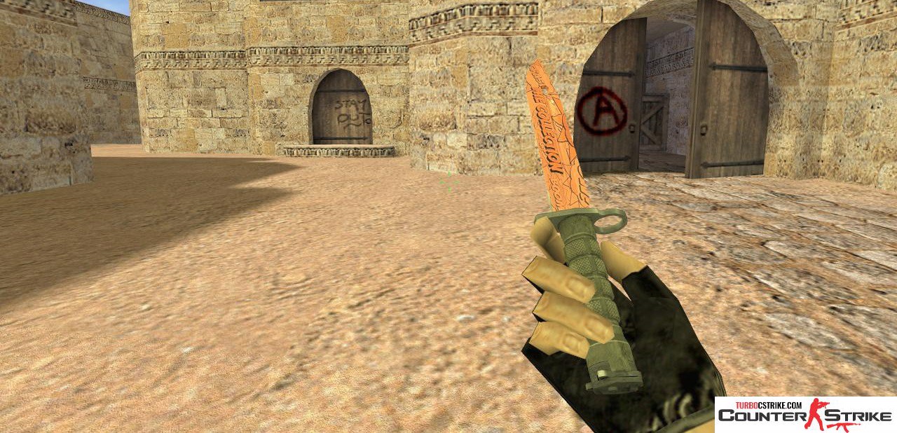 Модель ножа Bayonet «БАХ» с анимацией осмотра для CS 1.6