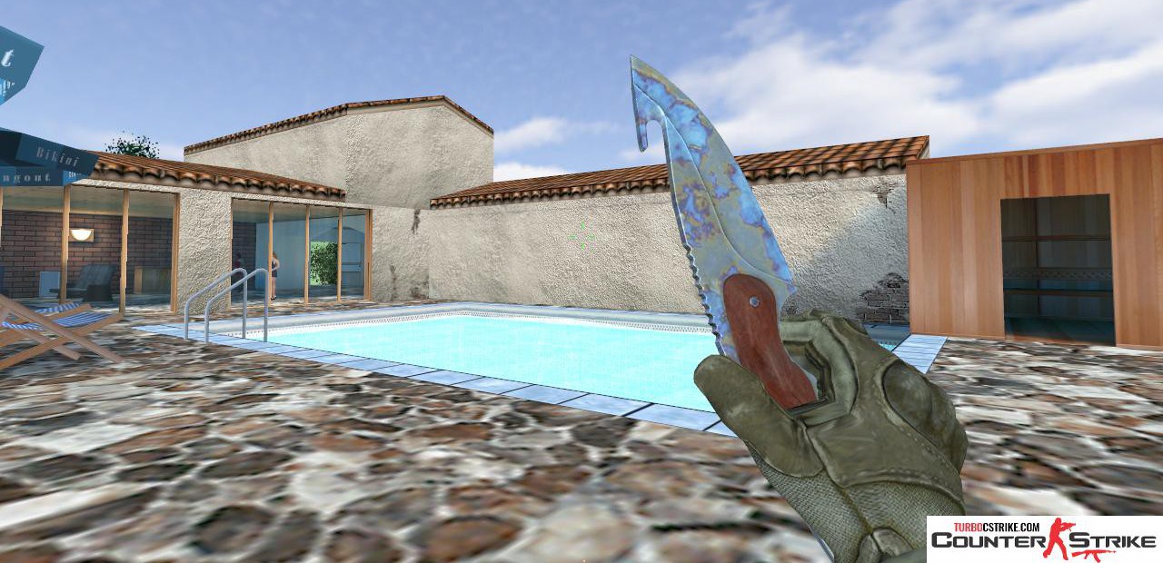 Модель ножа «Gut Knife - Case Hardened» с анимацией осмотра для CS 1.6