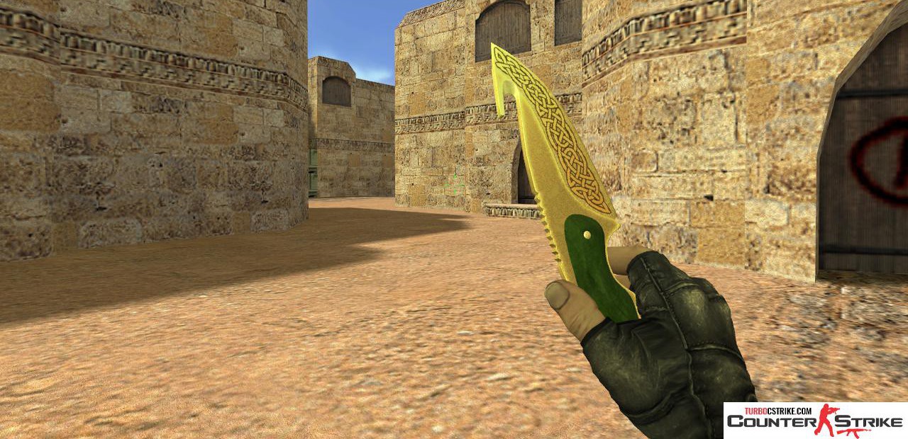 Модель ножа «Gut Knife - Lore» с анимацией осмотра для CS 1.6