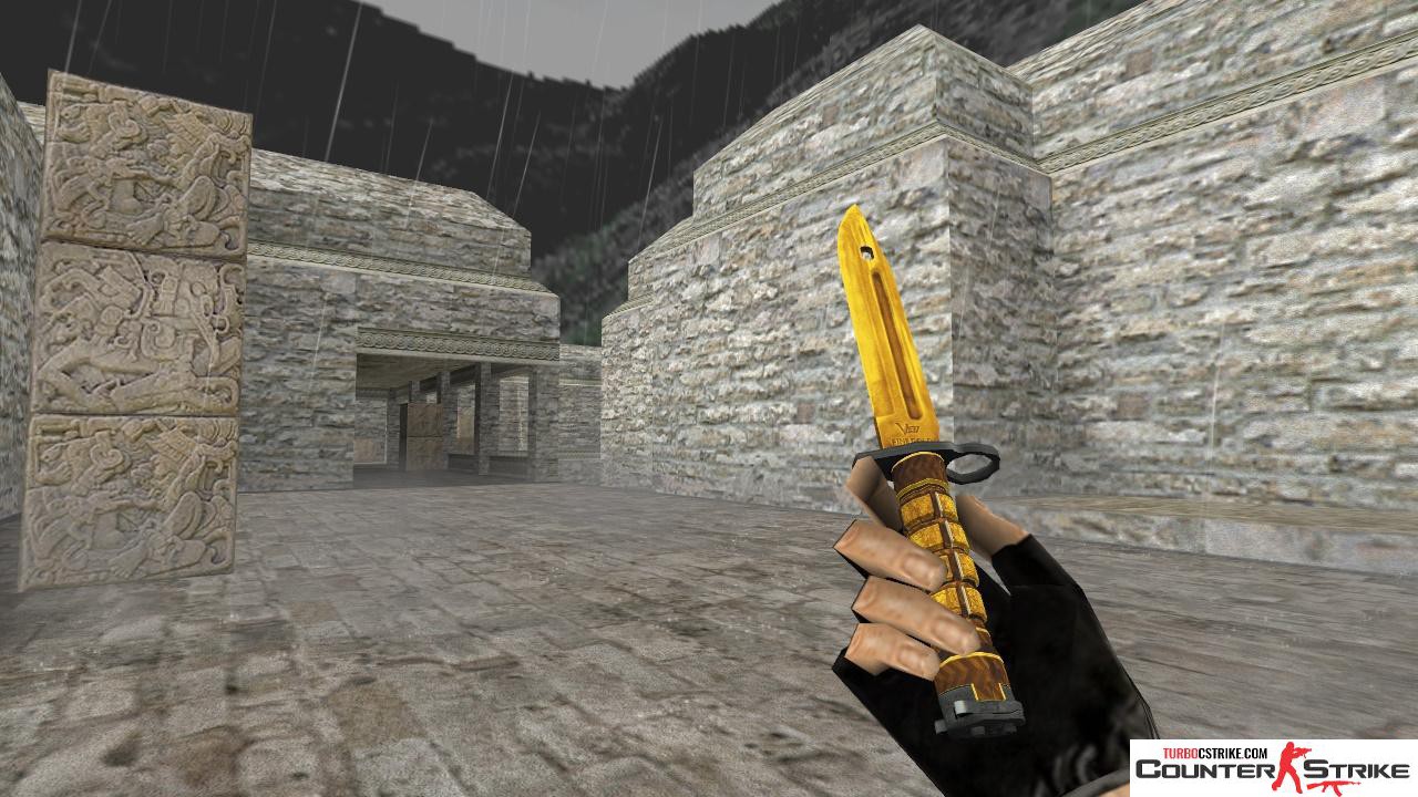 Модель ножа HD «Bayonet - Fine Gold» для CS 1.6