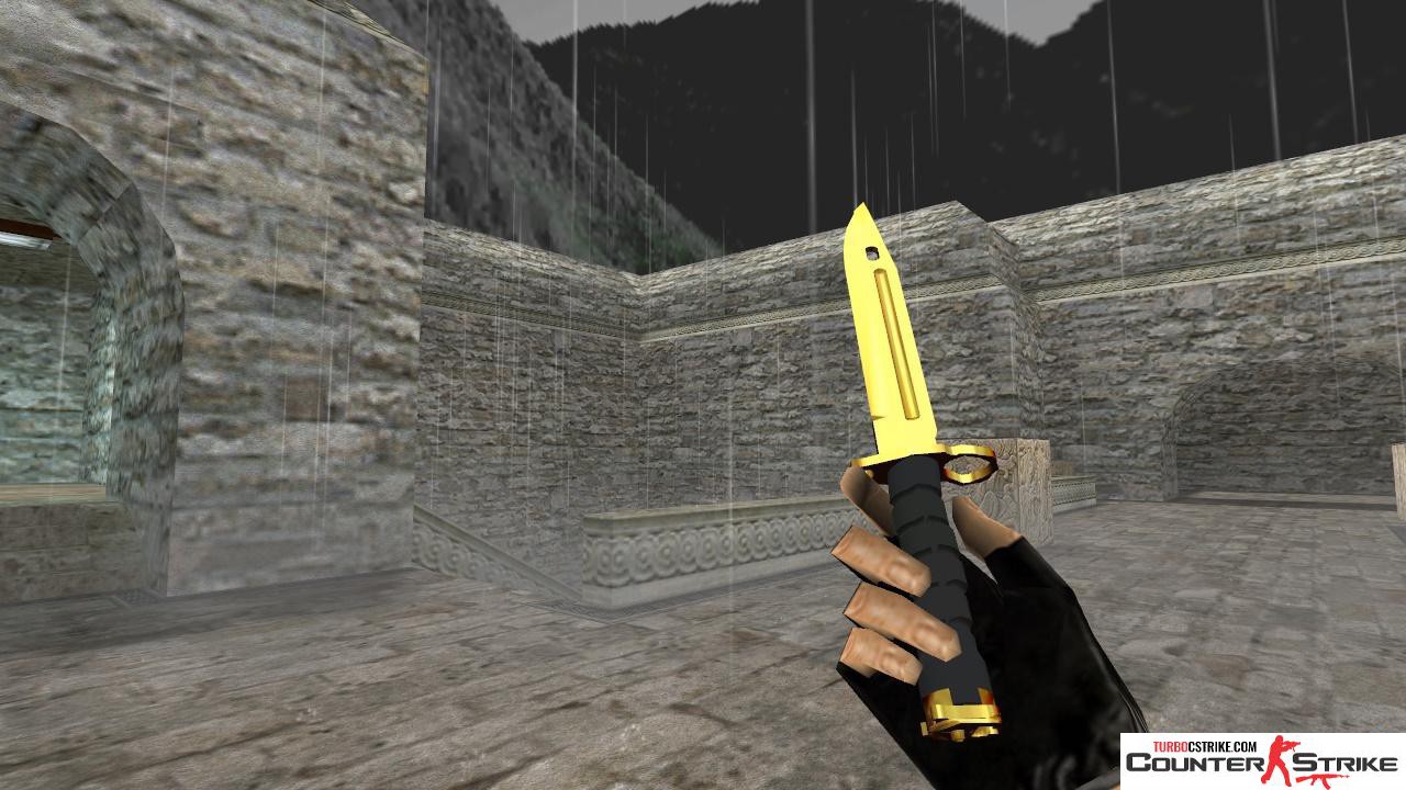 Модель ножа HD «Bayonet - Gold Chrome» для CS 1.6