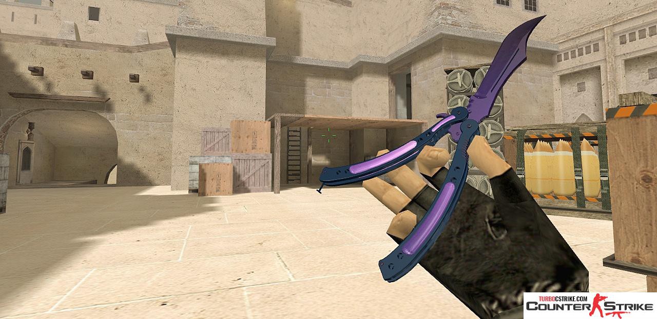 Модель ножа HD «Butterfly Knife - Northern Lights» для CS 1.6