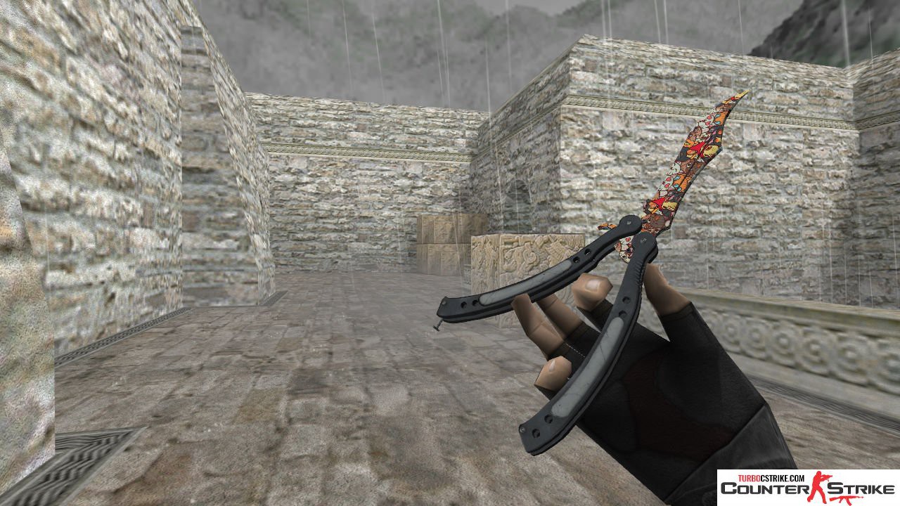Модель ножа HD «Butterfly Knife - Paw» для CS 1.6