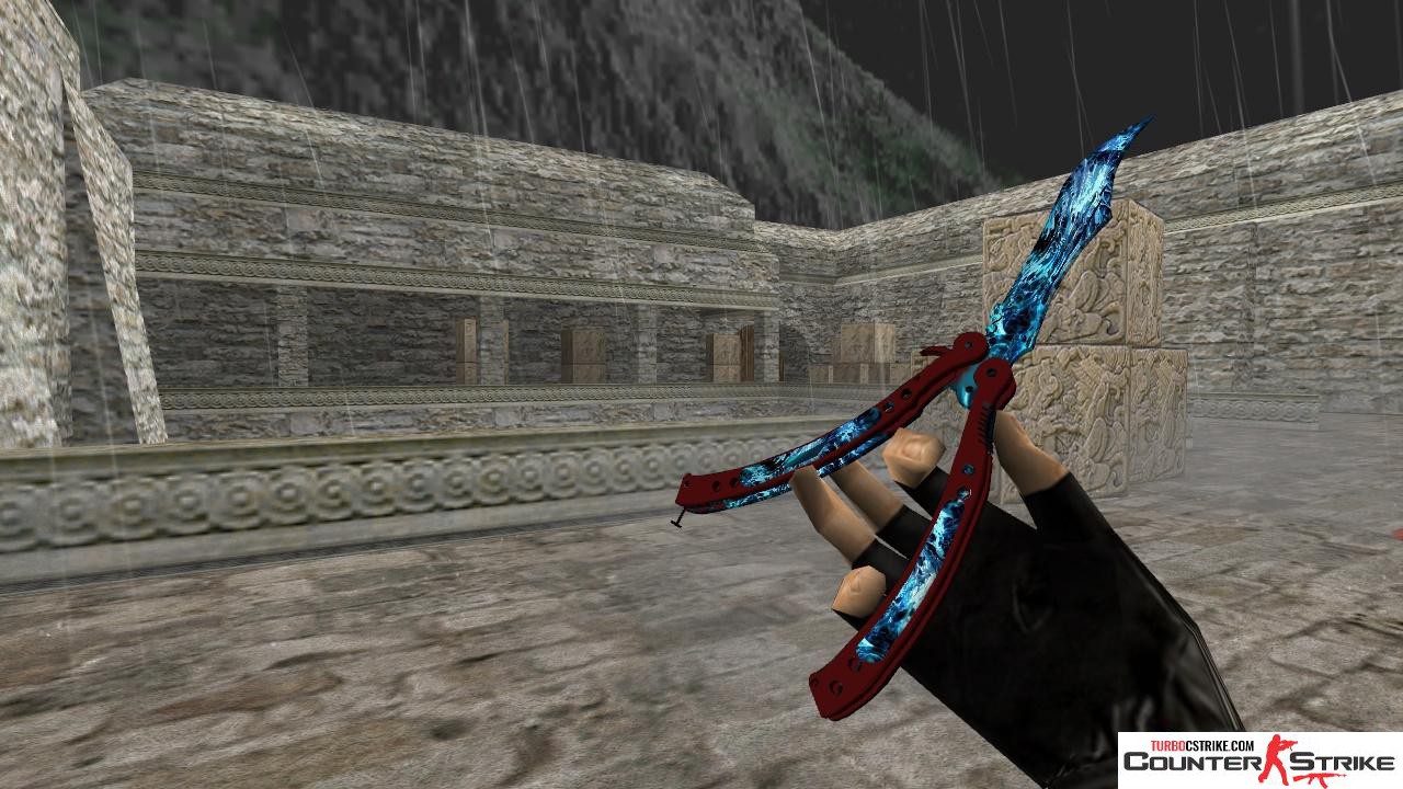 Модель ножа HD «Butterfly Knife - Song of Ice» для CS 1.6
