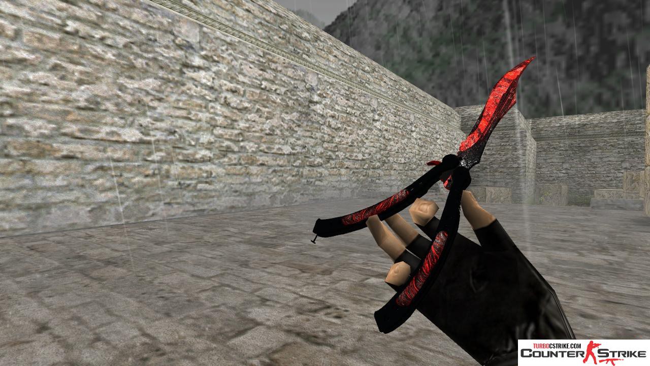 Модель ножа HD «Butterfly Knife - Vampire» для CS 1.6