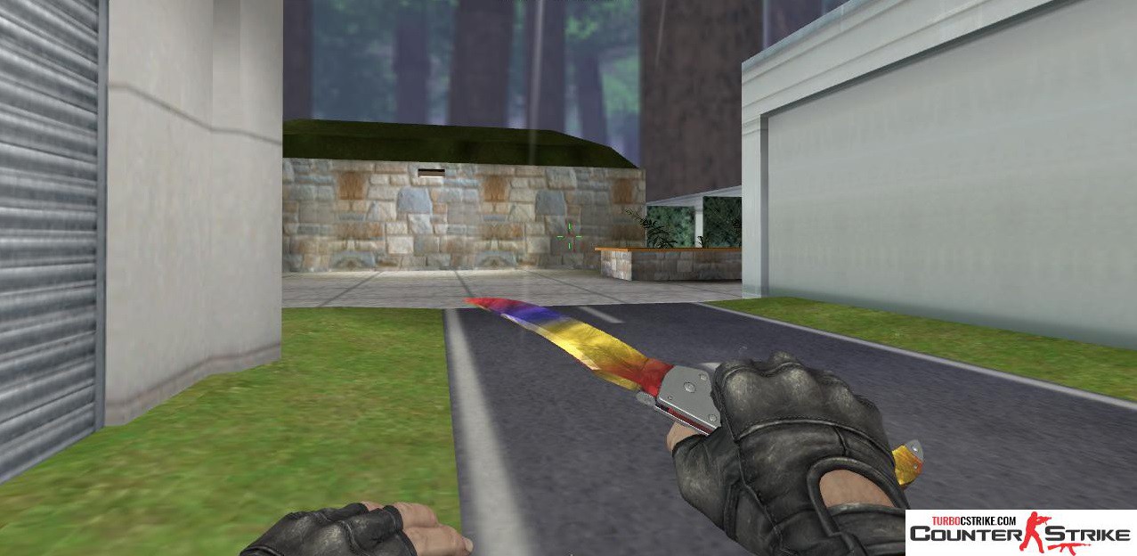 Модель ножа HD «Falchion - Marble Fade» с анимацией осмотра для CS 1.6
