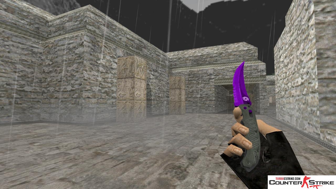 Модель ножа HD «Flip Knife - Purple Oil» для CS 1.6