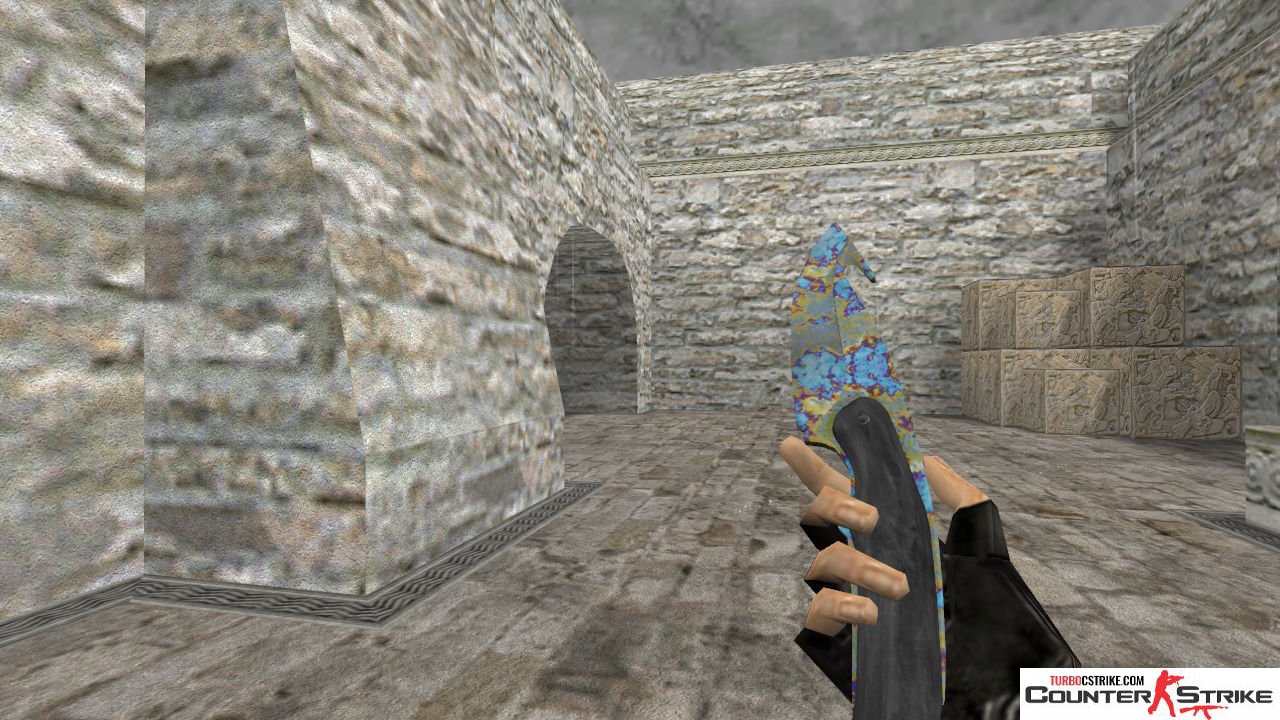 Модель ножа HD «Gut Knife - Case Hardened» для CS 1.6