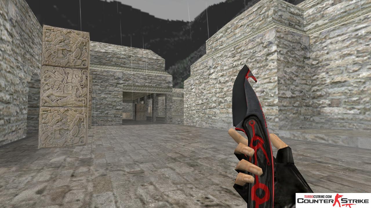 Модель ножа HD «Gut Knife - Cyber Red» для CS 1.6