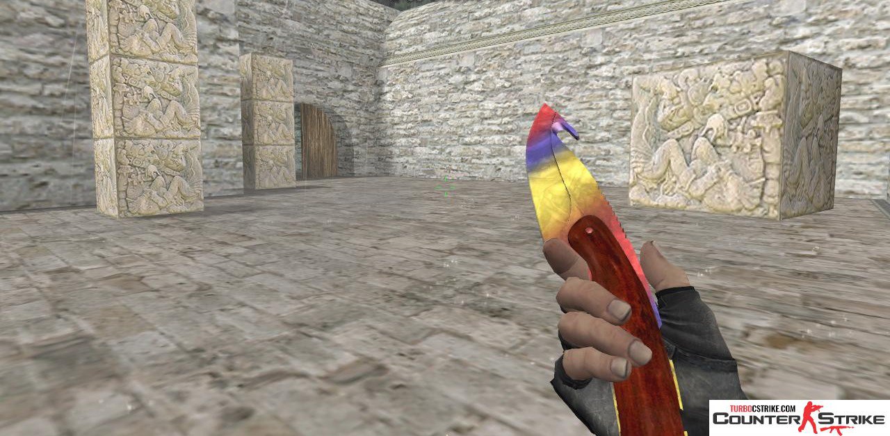 Модель ножа HD «Gut Knife - Marbel Fade» с анимацией осмотра для CS 1.6
