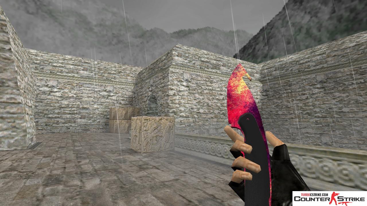 Модель ножа HD «Gut Knife - Neon Impulse» для CS 1.6