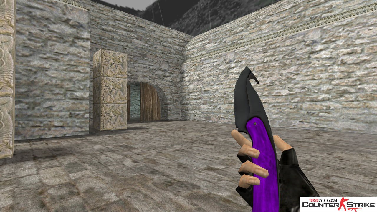 Модель ножа HD «Gut Knife - Ultraviolet» для CS 1.6