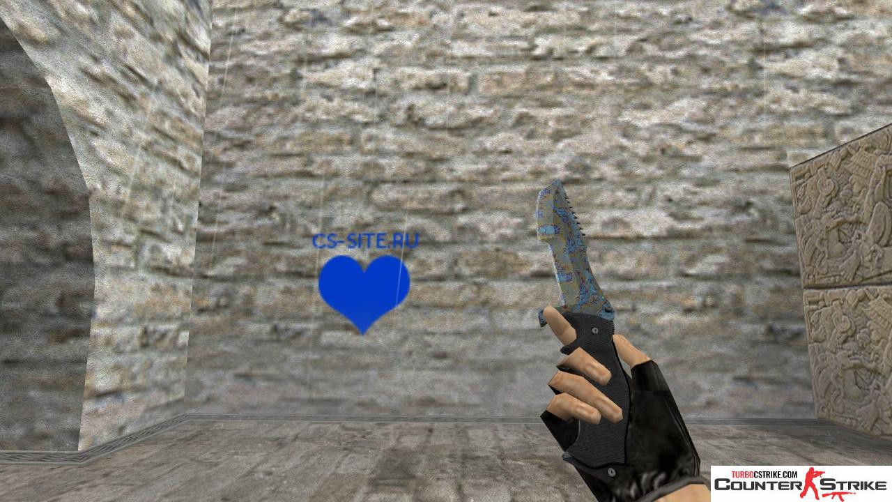 Модель ножа HD «Huntsman - Case Hardened Remake» для CS 1.6