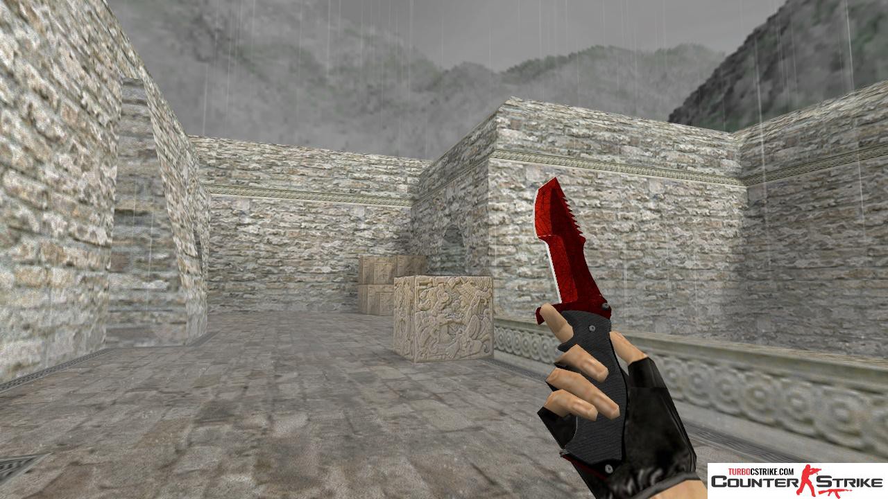 Модель ножа HD «Huntsman - Crimson Web» для CS 1.6