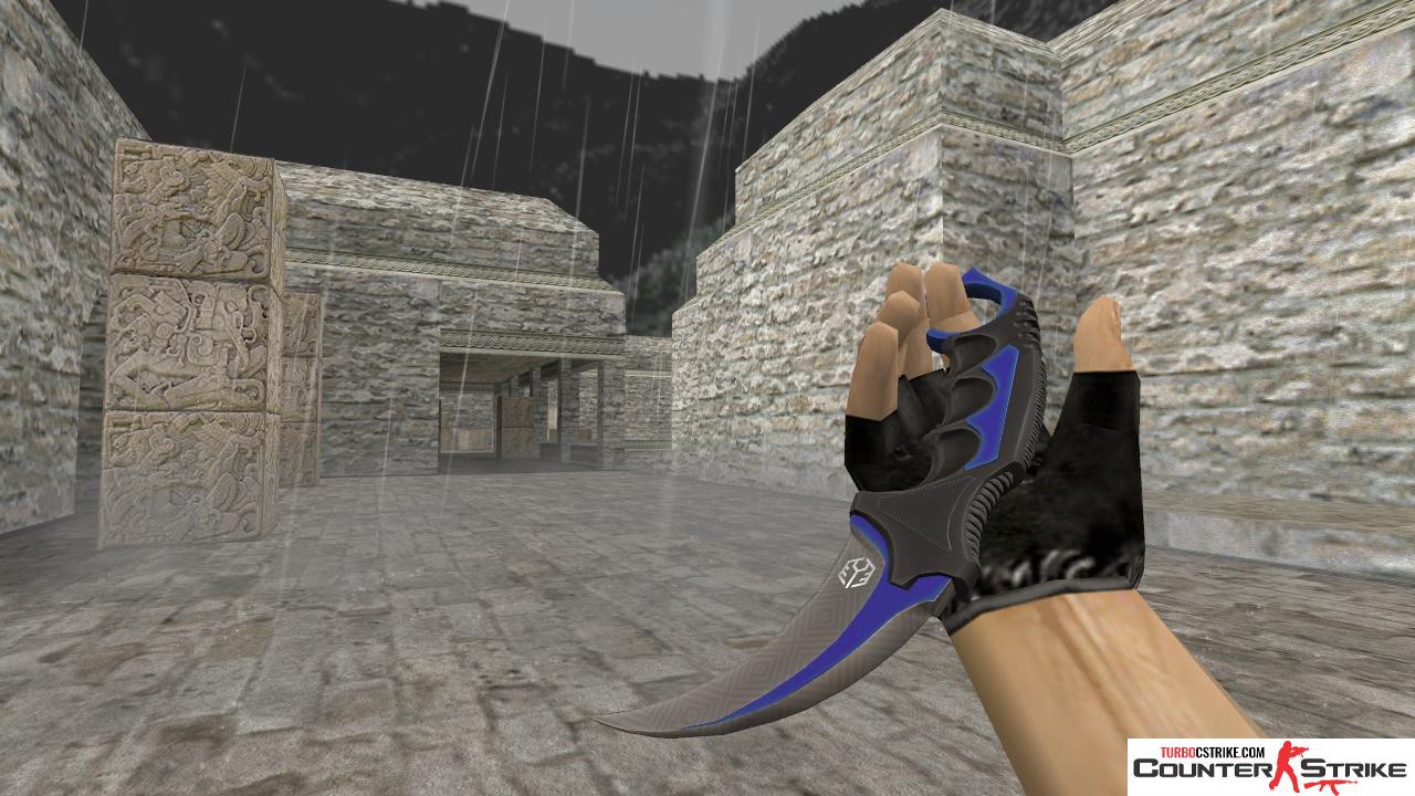 Модель ножа HD «Karambit - Automatic Blue» для CS 1.6