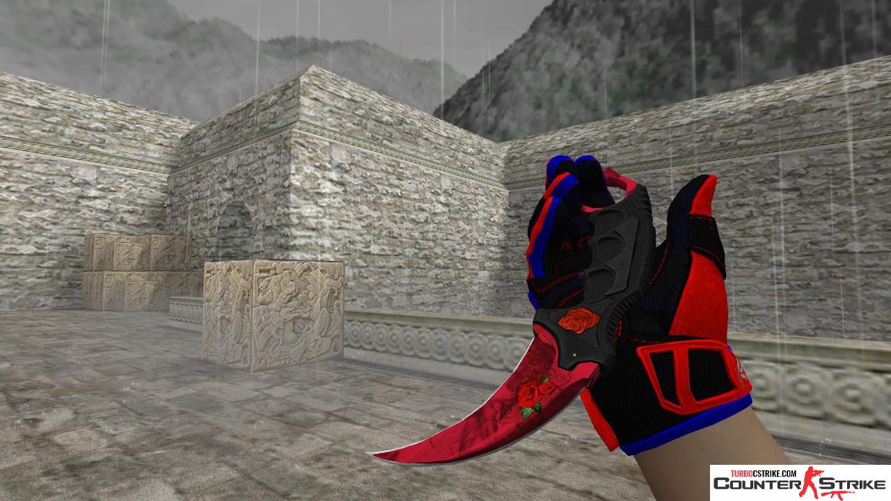 Модель ножа HD «Karambit - Blossoming Rose» для CS 1.6