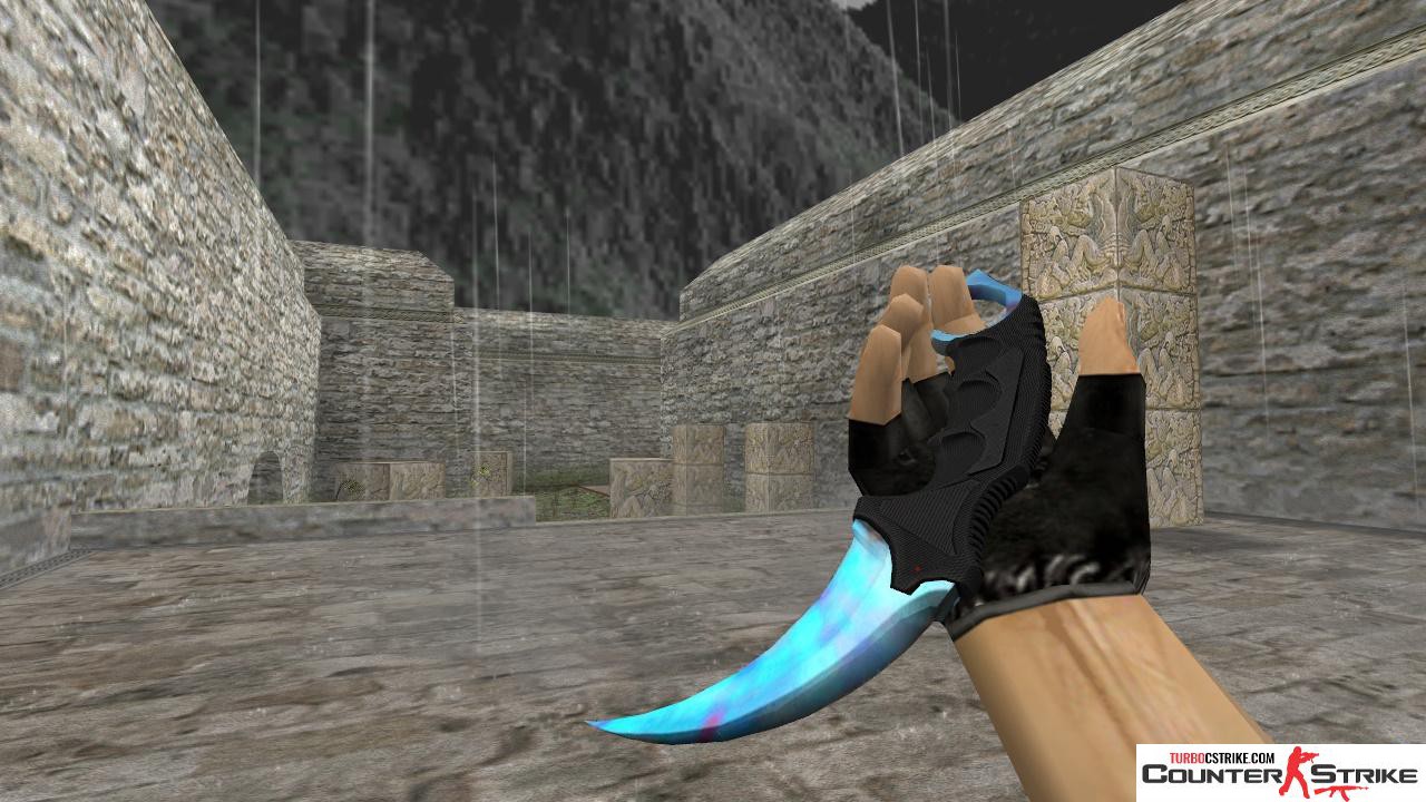 Модель ножа HD «Karambit - Case Hardened (Blue Gem)» для CS 1.6