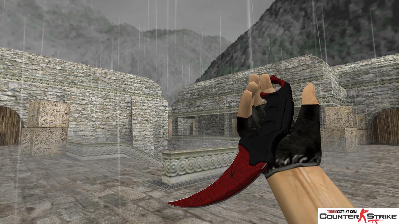Модель ножа HD «Karambit - Crimson Web» для CS 1.6