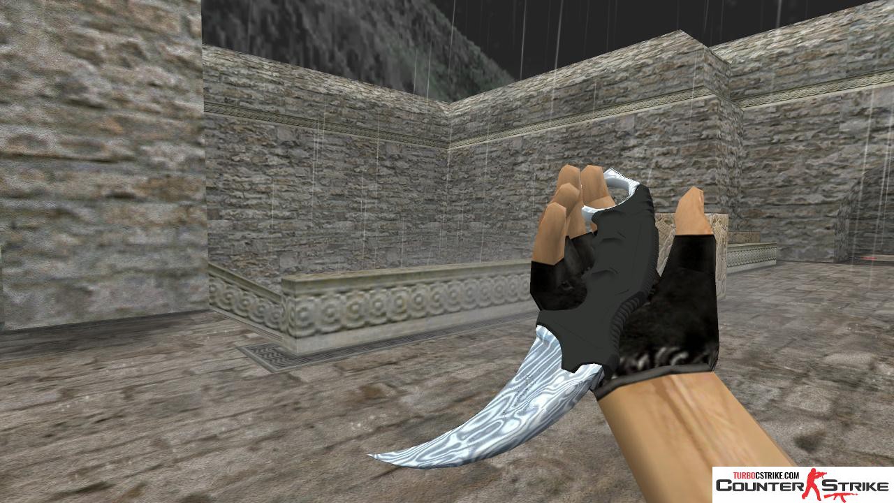 Модель ножа HD «Karambit - Damasсus Steel» для CS 1.6
