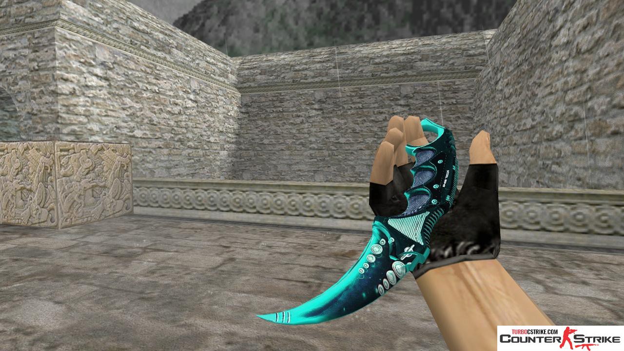 Модель ножа HD «Karambit - Dreamer Blue» для CS 1.6