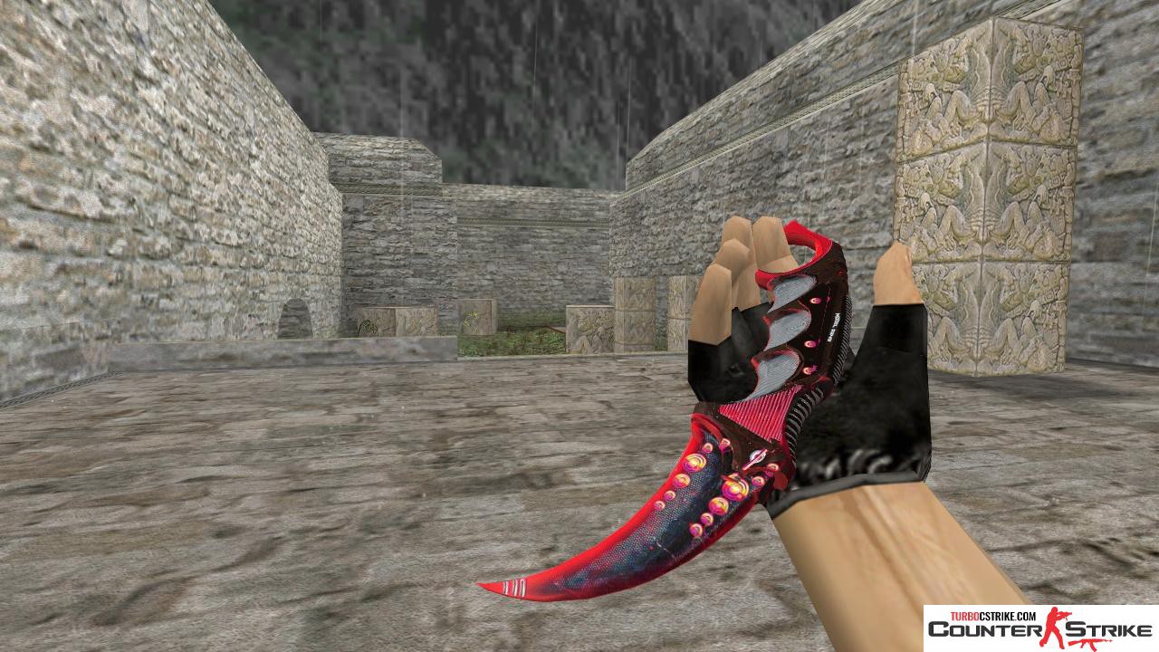 Модель ножа HD «Karambit - Dreamer Red» для CS 1.6