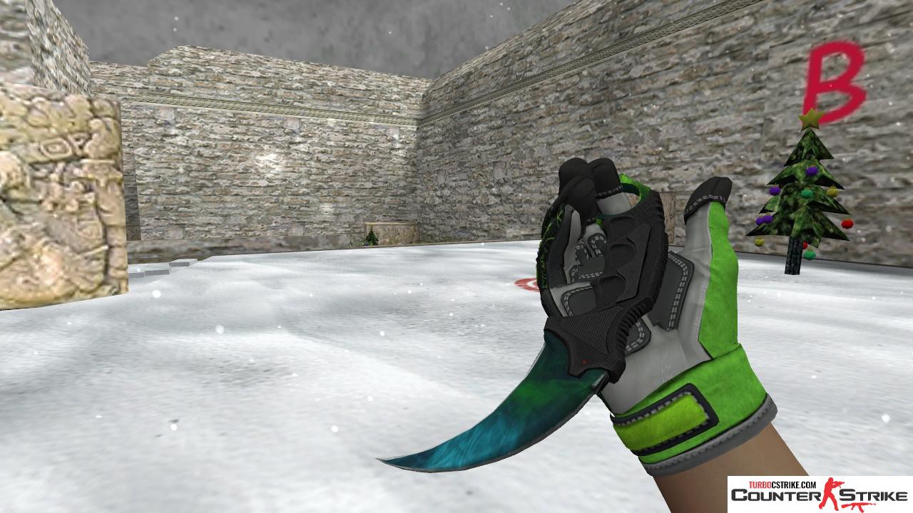 Модель ножа HD «Karambit - Gamma Doppler Phase 3» для CS 1.6