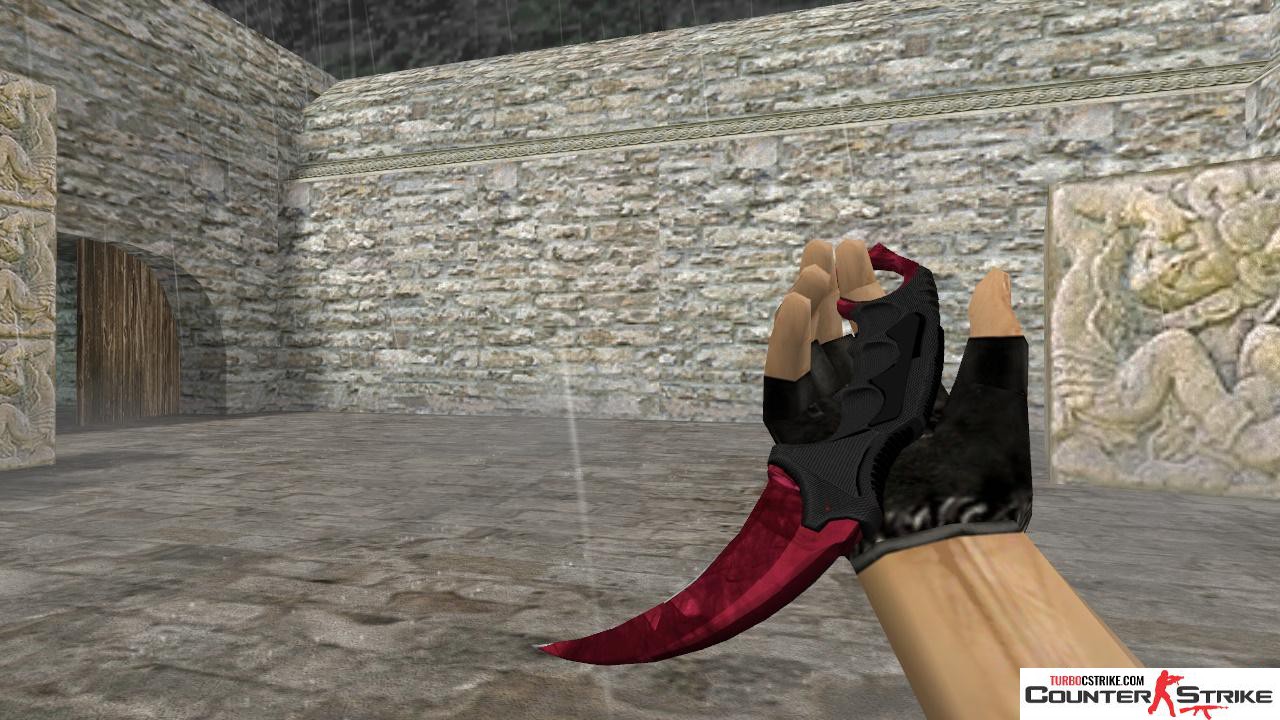 Модель ножа HD «Karambit - Gamma Doppler Ruby» для CS 1.6