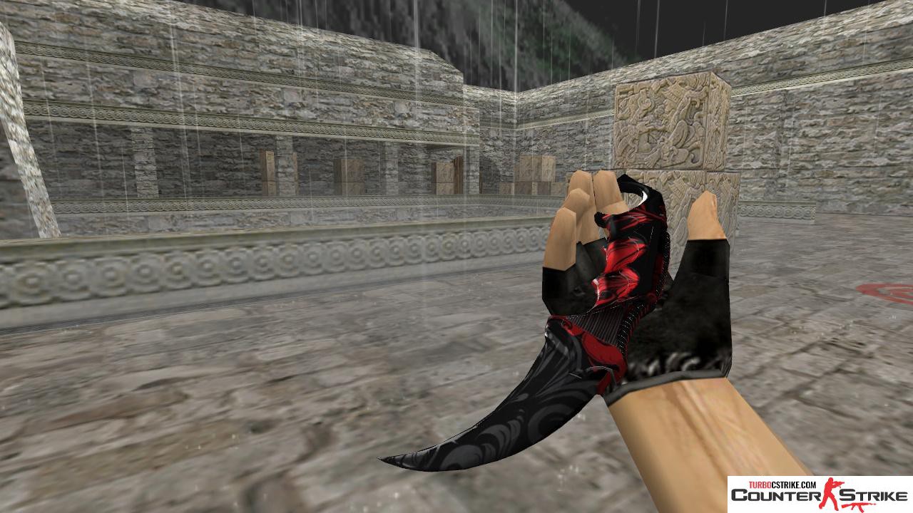 Модель ножа HD «Karambit - Red Khokhloma» для CS 1.6