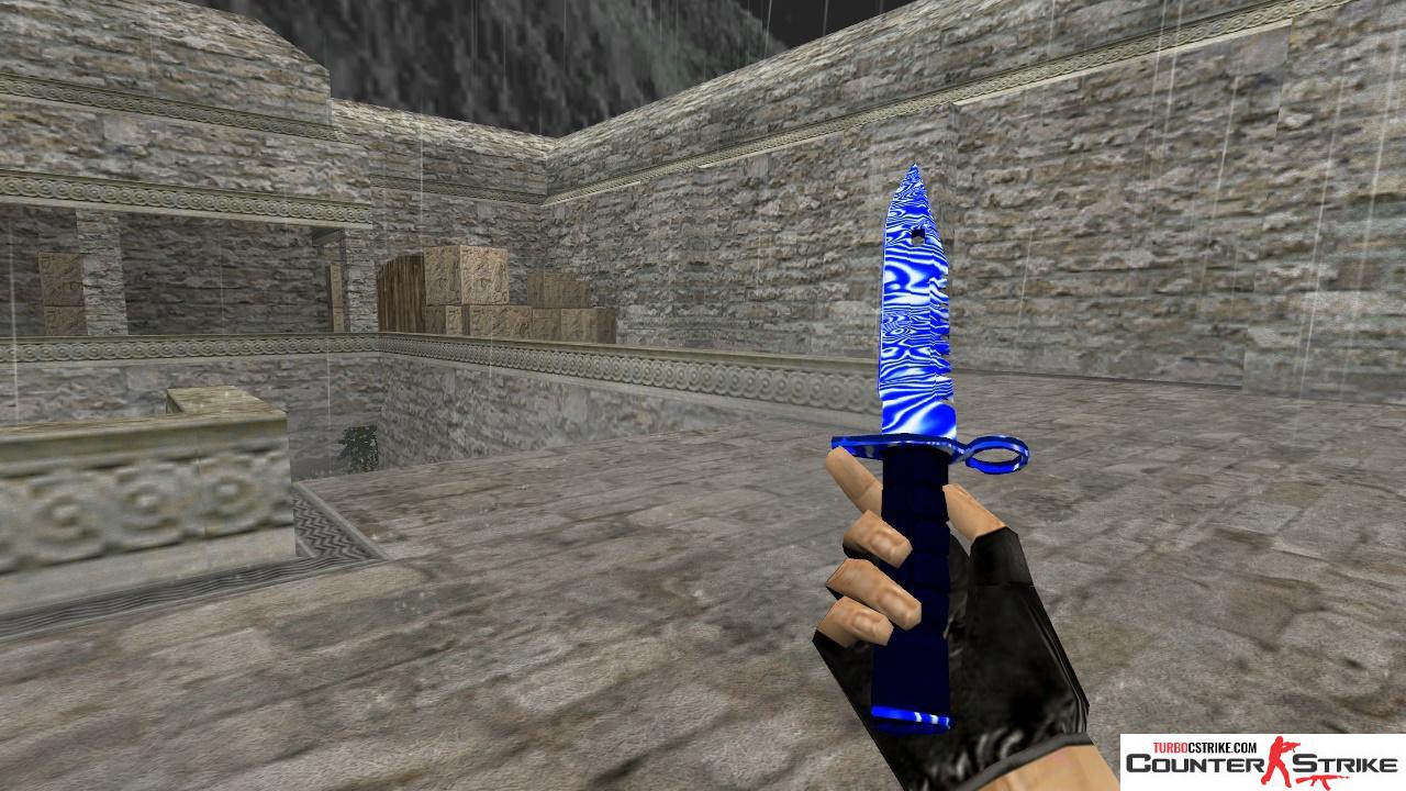 Модель ножа HD «M9 Bayonet - Damascus Steel Blue» для CS 1.6