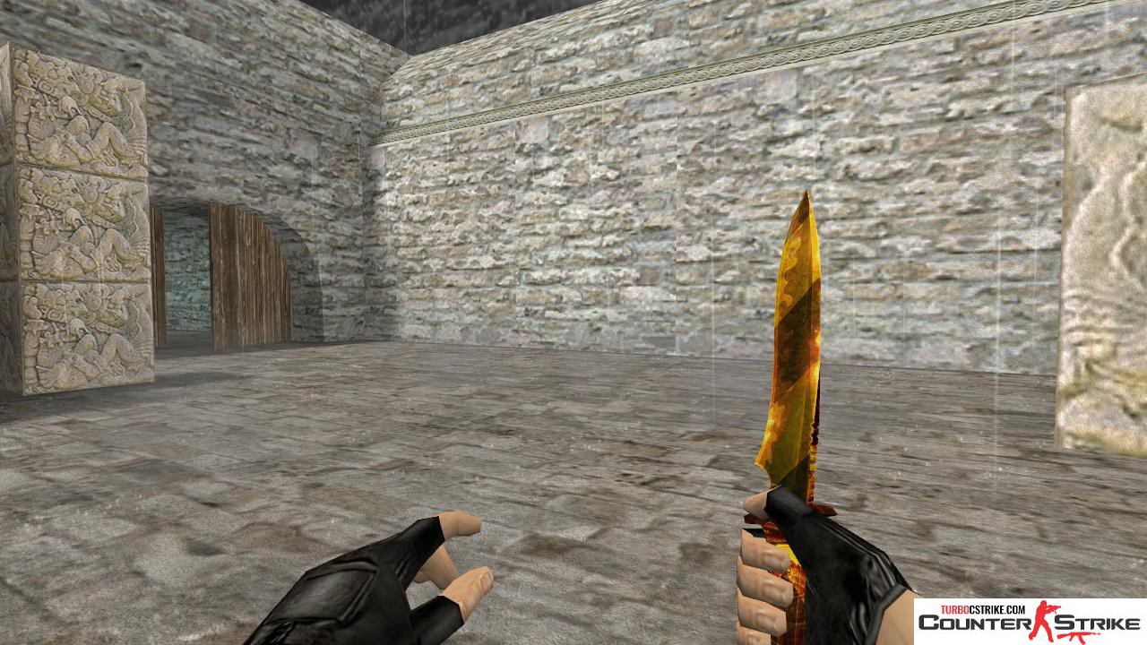 Стандартная модель ножа «Gold Dangerous» для CS 1.6
