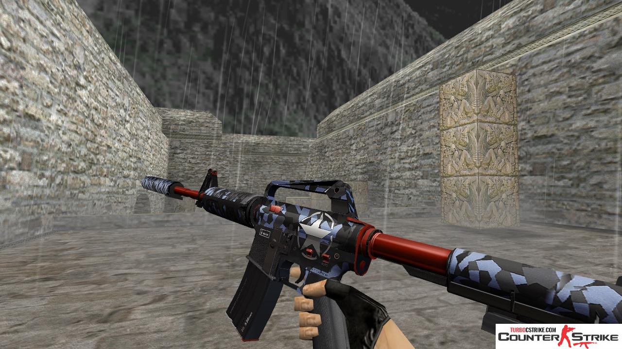 Модель HD M4A1-S «Brass» с анимацией осмотра для CS 1.6