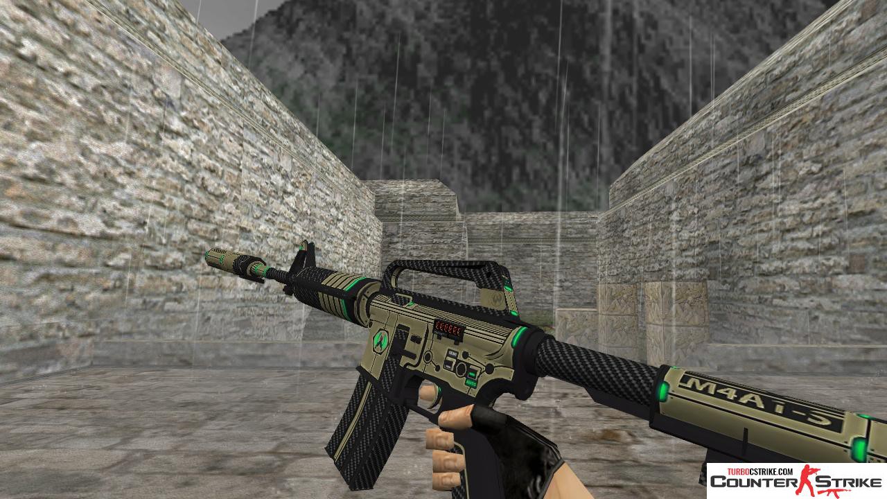 Модель HD M4A1-S «Cyber (Reworked)» для CS 1.6
