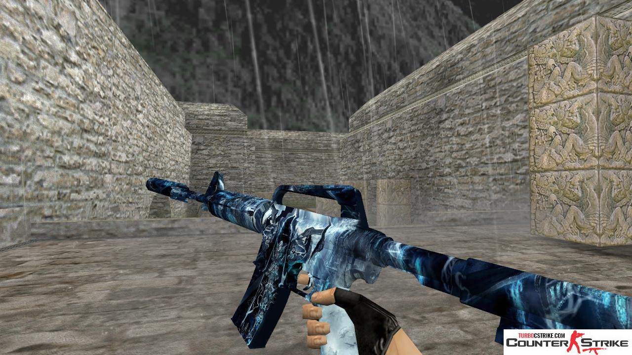 Модель HD M4A1-S «Dark Knight» с анимацией осмотра для CS 1.6