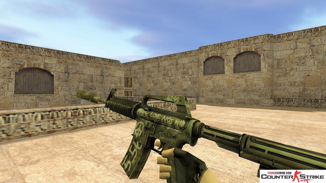 Модель HD M4A1-S «Flashback» с анимацией осмотра для CS 1.6