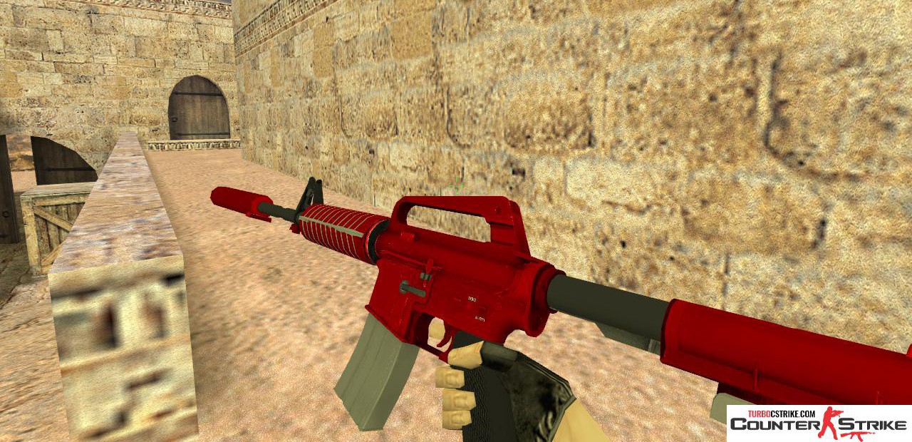 Модель HD M4A1-S «Hot Rod» с анимацией осмотра для CS 1.6