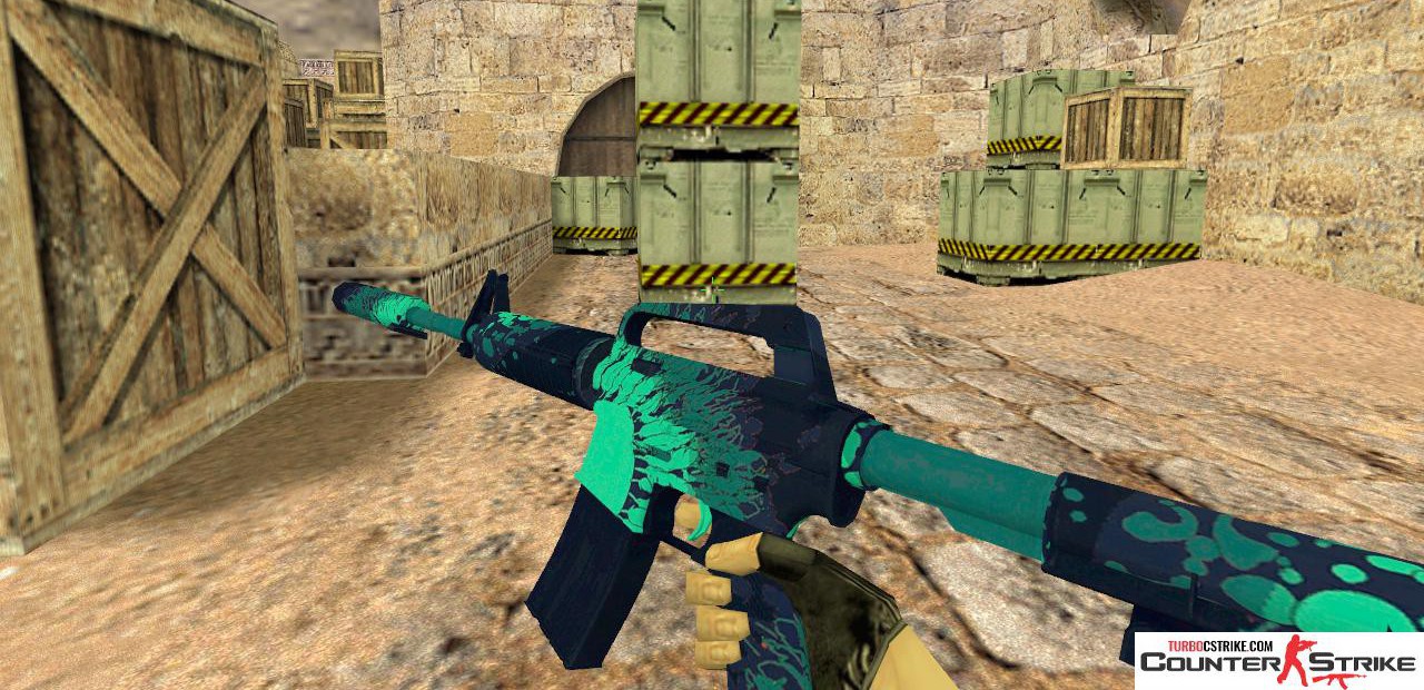 Модель HD M4A1-S «Icarus Fell» с анимацией осмотра для CS 1.6
