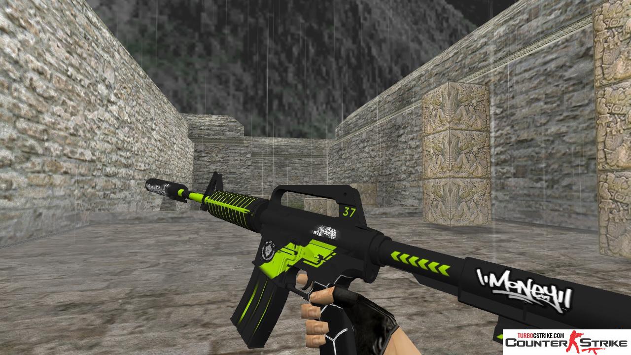 Модель HD M4A1-S «Machine» с анимацией осмотра для CS 1.6